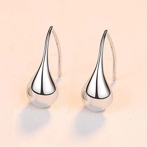 Authentic Sterling Silver 925 Waterdrop Design Drop Earring for Women Elegant Engagement Earring Fine Jewelry Accessories - Artigo Importado