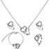 5PCS Fashion Butterfly Pendants Necklace Earrings Ring Bracelet Sets For Women Jewelry Set Bridal Wedding Jewelry Gift - Artigo Importado