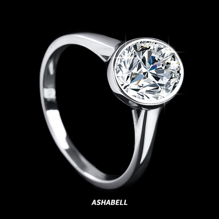 Mozanite And Diamond Ring For Women - Artigo Importado