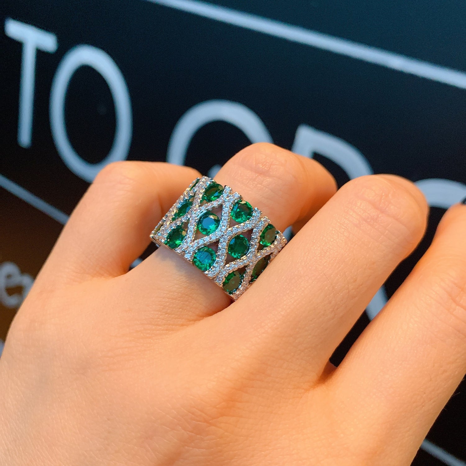 Vintage Style Simulation Diamond Jewelry Ring For Women - Artigo Importado